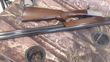 Muy poco uso.Perfecta de madera,pavon y mecanismos..Completamente plegable.Cambio por rifle o visor de 00