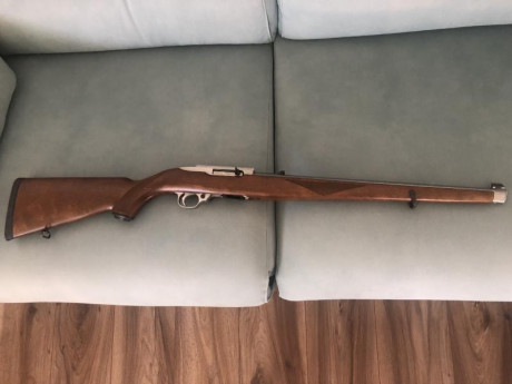 Buenas pongo a la venta una rareza única . Se trata de una Ruger 10/22 stützen o caja larga e inoxidable 02