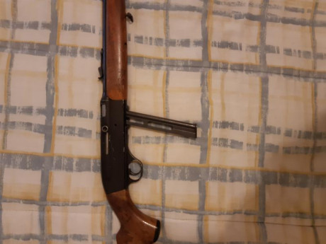 Carabina cal .22 semiautomatica GEBARM. Buen estado .Dos cargadores. Ligera y fiable. Desmontable
Esta 02