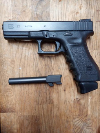 Glock 22 gen3 calibre .40 
+ Cañón calibre .357 SIG 
Muelles DPM
2 cargadores, los dos +plus
Estuche original 00