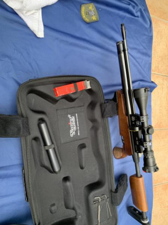 HOLA A TODOS PONGO A LA VENTA CARABINA PCP AIR ARMS S410 TDR  CAL. 5'5 EN PERFECTO ESTADO, SE HA USADO 02