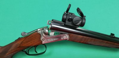 un amigo vende un rifle express Merkel 140 calibre 9,3x74r expulsor lleva un aimpoint  micro h2 balea 02