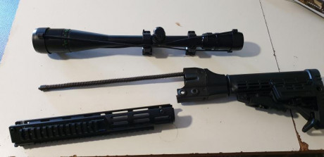 Vendo culata y guarda manos de Cetme, es solo sustituir la original por esta.
Añado el visor Bushnell 00