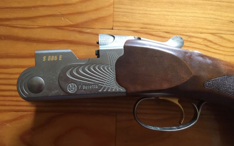 Vendo escopeta superpuesta Beretta S 686 E Trap, calibre 12. Cañones de 76 cm. de *  y **  fijos.
Prácticamente 01