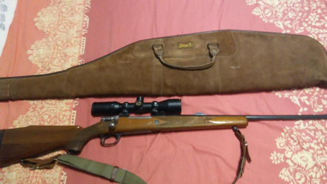 Vendo rifle Santa Barbara Deluxe calibre 30-06 con visor Pentaflex 1,5-6x42 retícula iluminada y funda 02