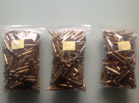 Vendo las siguientes vainas. Son varias marcas (Norma, Hornady, etc), y garantizado que todas son de un 00