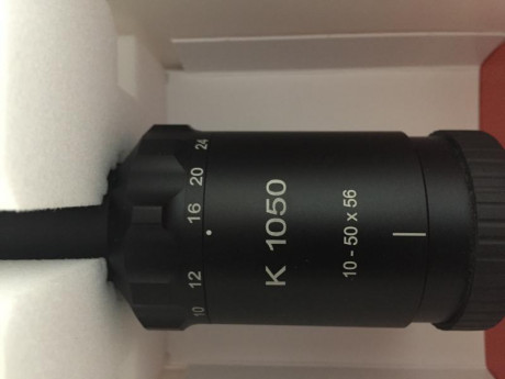 DE NUEVO EN VENTA   visor KHALES 1050  10-50x56
 Tubo de 30 mm
Reticula Moak
peso 890 gramos
correccion 00