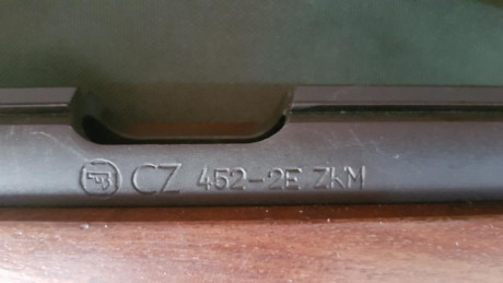 Por no usar vendo Carabina CZ 452-2E ZKM en perfecto estado de funcionamiento, guiada en F.  Disparador 01