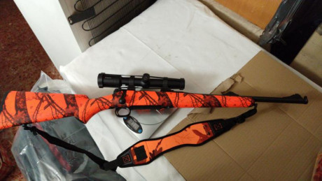 En venta rifle Mauser M12 modelo Trail, para pisteo o batida, cañón de 47cm, ligero y manejable, muy preciso, 00