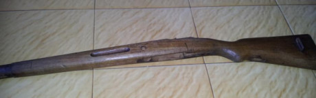 Mauser Coruña calibre 308Winchester guiado para caza mayor. Madera original de nogal modificada con cantonera 02