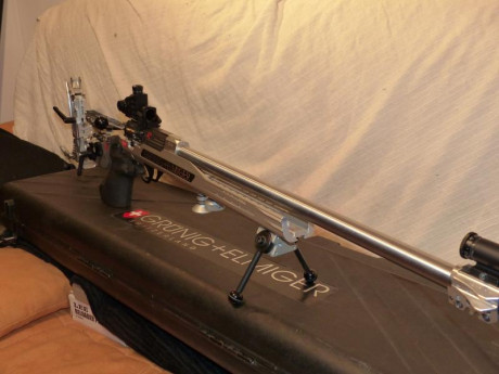 VENDO MI CARABINA DE COMPETICION   GRUNIG+ELMIGER  22
MODELO RACER CAÑON SELECCIONADO,RABERA RETURN,CULATA 00