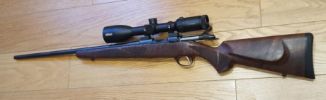 Hola.
Pongo a la venta el siguiente equipo:
Rifle Sako 85 mod Hunter calibre 222.
Monturas Sako Optilock
Visor 12