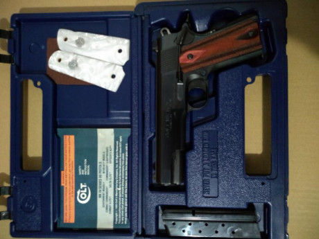 "RESERVADA"  pistola Colt  MK-IV en cal. 38 super auto.
Su estado es excelente, se incluye dos 02