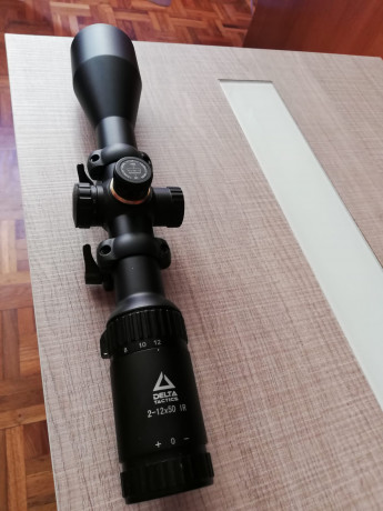 Cambio  visor de batida marca Delta TACTICS 2-12 X50 IR en perfecto estado por bases y monturas appel 01