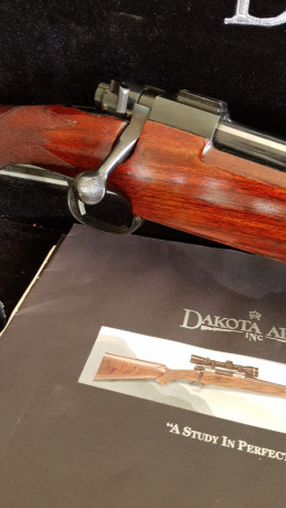 HOLA A TODOS.
Vendo este rifle Dakota Arms 76 modelo African calibre 338 WM.
Equipado con:
Gatillo Jewell.
Monturas 21