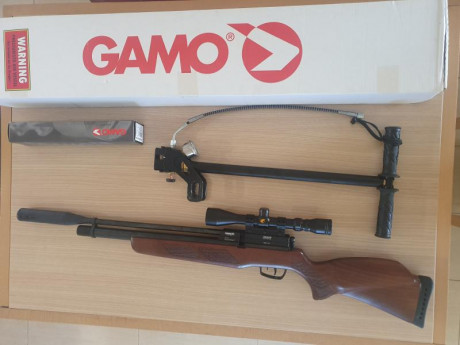 Vendo pack pcp marca Gamo.
Incluye carabina pcp Gamo Coyote con culata de madera y silenciador wisper.
Visor 02