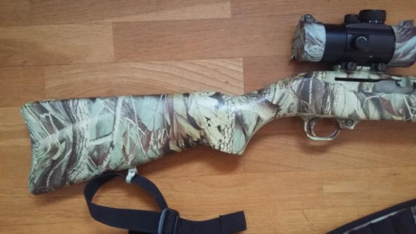 Vendo rifle Ruger Deestarker.
(cargador tubular)
44 magnum.
Camuflaje por hidroimpresión.
Visor de punto 10