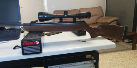 Vendo carabina Gamo Hunter 440 Cal .177 / 4,5mm.
Sin visor.
315 mts/seg.
24 Julios.
Muy bien cuidada.
Vendo 50