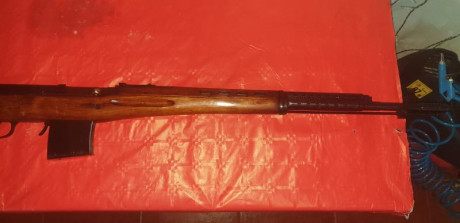 Vendo fusil svt 40 de 1941 pavon y madera en perfecto estado comprado en izquierdo y solo probado con 02