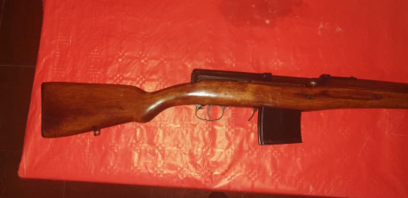 Vendo fusil svt 40 de 1941 pavon y madera en perfecto estado comprado en izquierdo y solo probado con 01