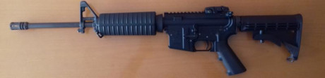 Vendo carabina AR-15 en calibre 9 mm con cañón de 16". Se compró nueva en agosto del 2018. Hasta 02