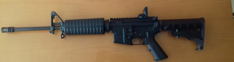 Vendo carabina AR-15 en calibre 9 mm con cañón de 16". Se compró nueva en agosto del 2018. Hasta 01