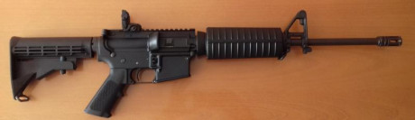 Vendo carabina AR-15 en calibre 9 mm con cañón de 16". Se compró nueva en agosto del 2018. Hasta 12