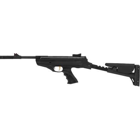 Esta potente pistola con versión de carabina, calibre  4.5 y 5.5  versiones en muelle o pistón.

------------------------------------------------------------------
https://www.youtube.com/watch?v=i8TrUFHIt3w&feature=emb_logo



Es 50