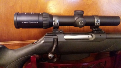 Rifle: Sauer 202 con culata de polímero, muy pocos disparos. 
Calibre .375 H&H magnum.
Sin salir al 02