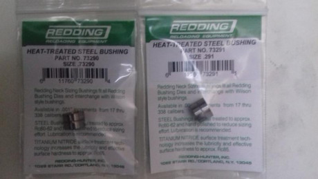 Vendo este die de recalibrado de cuerpo completo y cuello con bushing.
Incluyo 4 bushing diferentes, .288 11