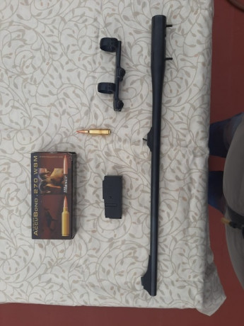 VENDO CAÑÓN MERKEL KR1 270WSM CON SU CARGADOR Y MONTURAS MAK DE UÑAS, REGALO CAJA DE BALAS ACCUBOND , 00