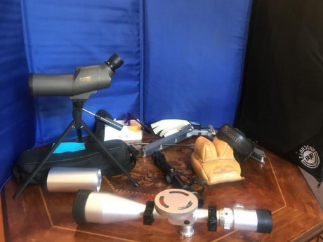 Se vende lote compuesto por:

-Visor Zos 10-40x60E-SF (ha ganado varias tiradas sobre una  walther kk-300 02