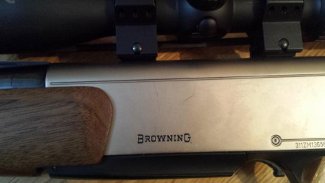 Vendo Browning en 338 WM. El rifle funciona a la perfección pero tiene algún roce típico de batidas. No 11