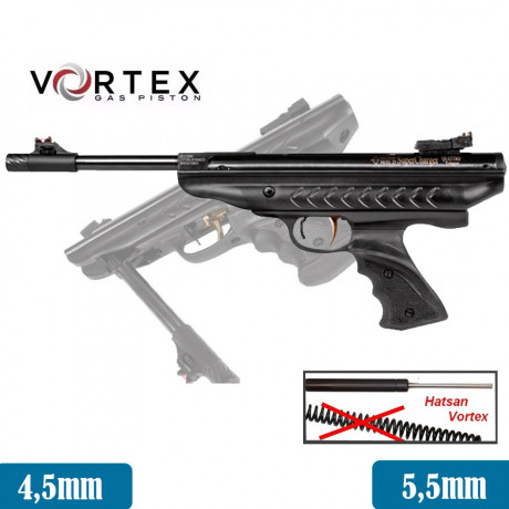 Esta potente pistola con versión de carabina, calibre  4.5 y 5.5  versiones en muelle o pistón.

------------------------------------------------------------------
https://www.youtube.com/watch?v=i8TrUFHIt3w&feature=emb_logo



Es 10