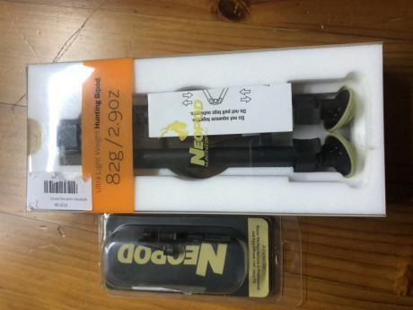 VENDO BIPODE NEOPOD + ADAPTADOR A BLASER R8-R93
Bipode NEOPOD, el mas ligero de su clase, irrompible y 02