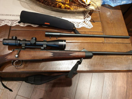 Vendido Mauser M03 en muy buen estado. Tiene dos cañones 243 y 8x57 Mauser con muy pocos disparos. Usado 20