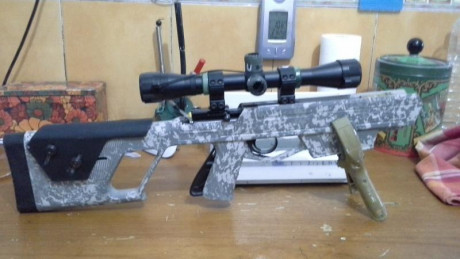 Hola  . Pesadilla Después de  Navidad  , crosman 2240 + culata  Norica , ojo negro ,  es solo un boceto 02