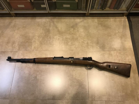Buenas tardes, vendo mauser K98 byf año 42 captura rusa, acción, cañón y deposito de municion con la misma 01