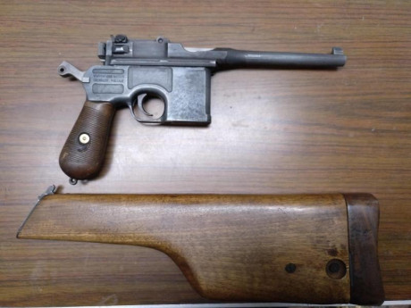 Pues lo dicho, vendo mi Mauser C-96 en calibre 7.63x25 Mauser, (toda la númeración es coincidente)  se 01