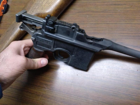Pues lo dicho, vendo mi Mauser C-96 en calibre 7.63x25 Mauser, (toda la númeración es coincidente)  se 21