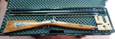 VENDO rifle Tryon de PEDERSOLI, de percusión, Cal.54, con diopter y tunel con anillas de repuesto, en 02