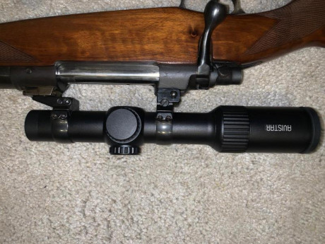 Se vende rifle BRENO, calibre 375 H&H con monturas Apel y visor Avistar 1-4 con retícula iluminada.
No 02