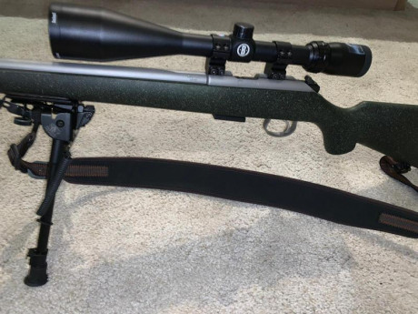 Se vende el siguiente equipo:
Carabina CZ 455, calibre 22 Magnum. Cañón inox
Bipode búfalo 
Correa Niggeloh
Visor 02