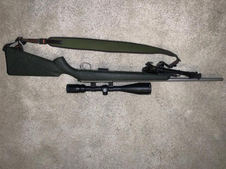 Se vende el siguiente equipo:
Carabina CZ 455, calibre 22 Magnum. Cañón inox
Bipode búfalo 
Correa Niggeloh
Visor 01