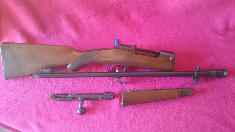  Vendo rifle ingles marca Jeffrey , calibre 6.5x54 
rifle desmontable en dos piezas totalmente original 02