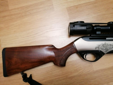 Hola.

Vendo un Merkel semiautomático, modelo de lujo JAGD ( costó casi 2.000 € ), en calibre 9,3x62. 10