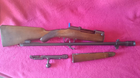  Vendo rifle ingles marca Jeffrey , calibre 6.5x54 
rifle desmontable en dos piezas totalmente original 02