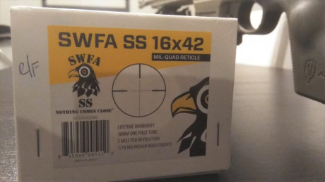 Vendo visor SWFA 16x42 como nuevo. 

NAda que decir fué la óptica de los marines. 

Made in Japan. 00