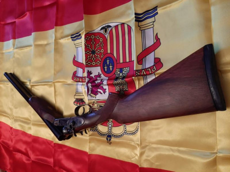 Vendo escopeta AMR calibre 12 Magnum  de perrillos con choques cilíndricos y cañones de 50 centímetros. 01