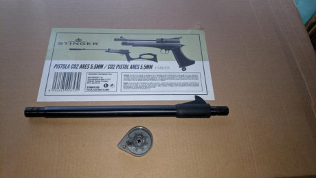 Saco a la venta el cañón corto de mi Stinger Ares y un cargador (válido para diferentes armas de la marcas 00